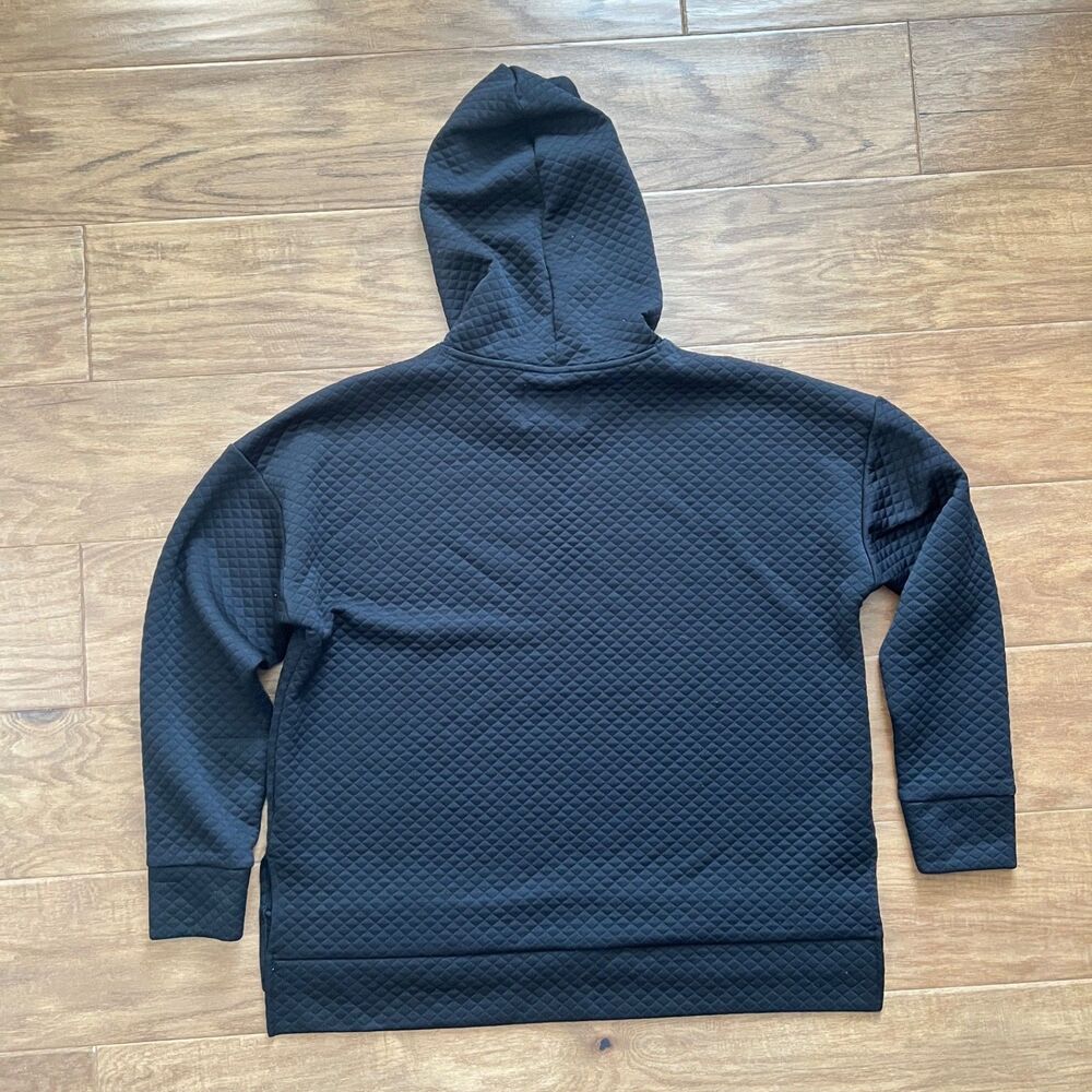Victoria Sport Victoria's Secret Quilted Hoodie Sweatshirt Size L Black - Picture 2 of 7